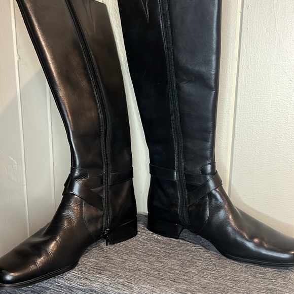 Etienne Aigner Klark Black REAL Leather Boots size 9 - Picture 6 of 14